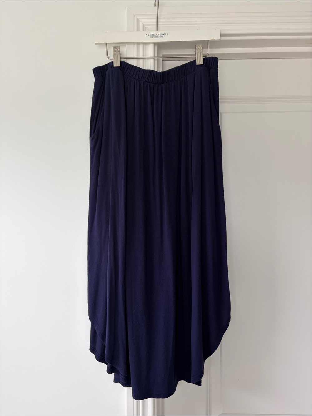 bobeau Navy Blue High-Low Maxi Skirt